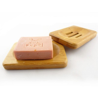 Natural Eco-friendly Mould-Proof Soap Keep Dry Wood Rectangle Holder